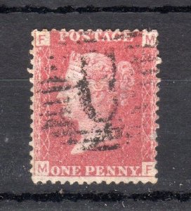 PENNY RED PLATE 158 USED ABROAD IN CONSTANTINOPLE