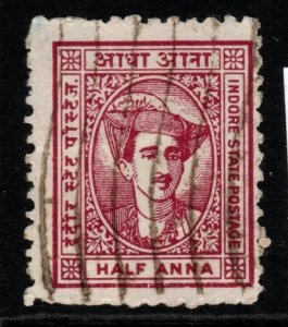 INDIA-INDORE SG37 1941 ½a CLARET USED