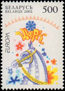 Belarus #433-434, Complete Set(2), 2002, Europa, Clowns, Horses, Never Hinged