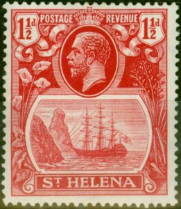 St Helena 1937 1 1/2d Deep Carmine-Red SG99f Fine LMM 
