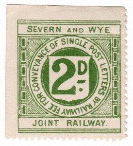 (I.B) Severn & Wye Joint Railway : Letter Stamp 2d