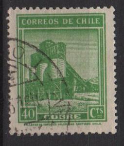 CHILE 1938 - Scott 203 used - 40c, Copper Mine 