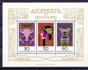 Germany 1243 MNH 1977 Art Exhib. Sov. Sheet