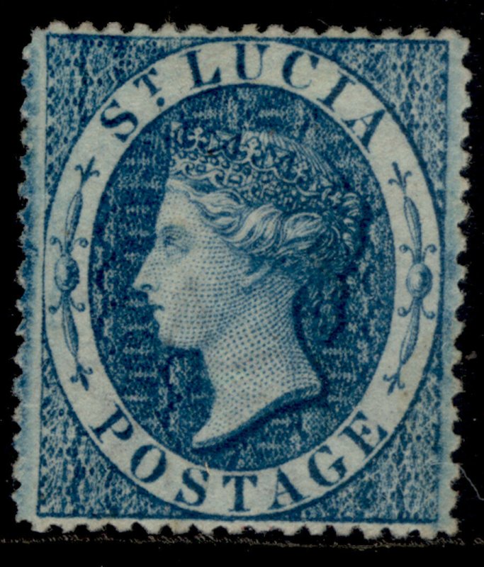 ST. LUCIA QV SG2, (4d) blue, UNUSED. Cat £225.