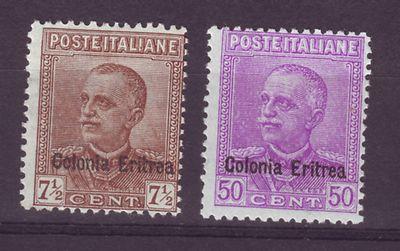 J5005 JL stamps1928-9 italy Eritrea mh hv set/2 #105-6 $104v