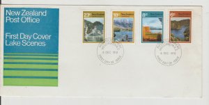 NEW ZEALAND LAKE SCENES   FIRST DAY COVER 1972