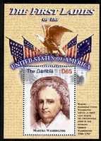 GAMBIA - 2007-1st Lady of US, Martha Washington-Perf Min Sheet-Mint Never Hinged