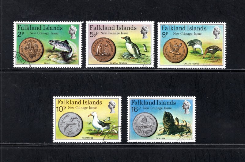 Falkland Islands SC #245-249  VF, Used, CV $8.75 ...... 1930132