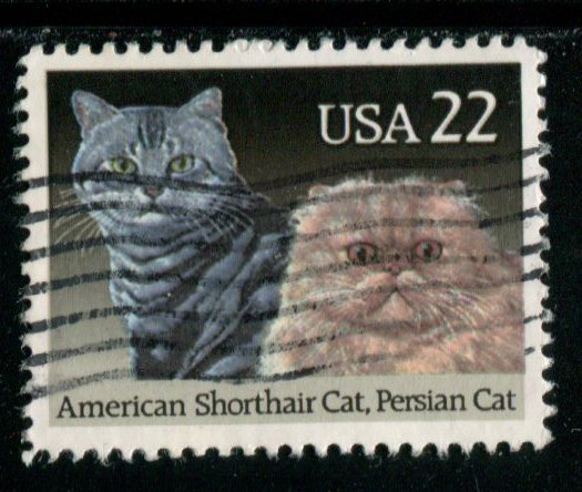 2375 US 22c Cats, used