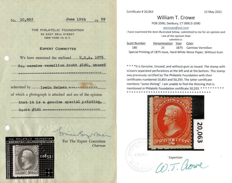 MALACK 180 Fine+ no gum as issued, w/CROWE (05/22) a..MORE.. gg2652 