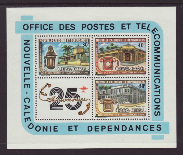 New Caledonia 488a Telephone Souvenir Sheet MNH VF