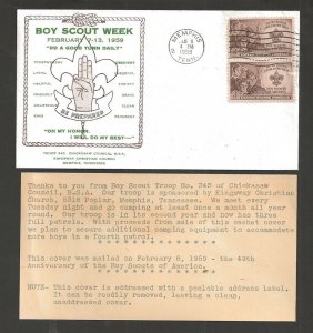 1959 US Boy Scout Week Memphis Chicakasaw Council BSA