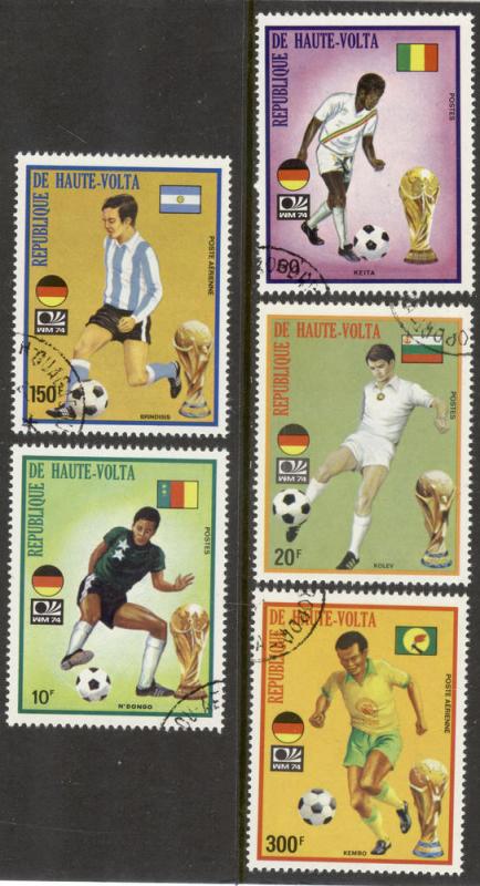 BURKINA FASO SC# 328-30 & C185-6 F-VF/CTO 1974