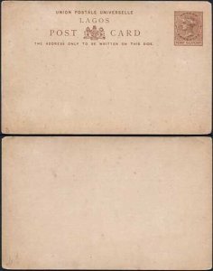 Lagos QV 1/2d Postcard mint