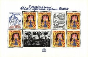 Czechoslovakia 1982 MNH Stamps Mini Sheet Scott 2410a UNESCO Children's Drawings