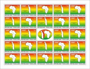 Togo Stamps 2020 MNH African Philately Hub Africa Maps 24v M/S I