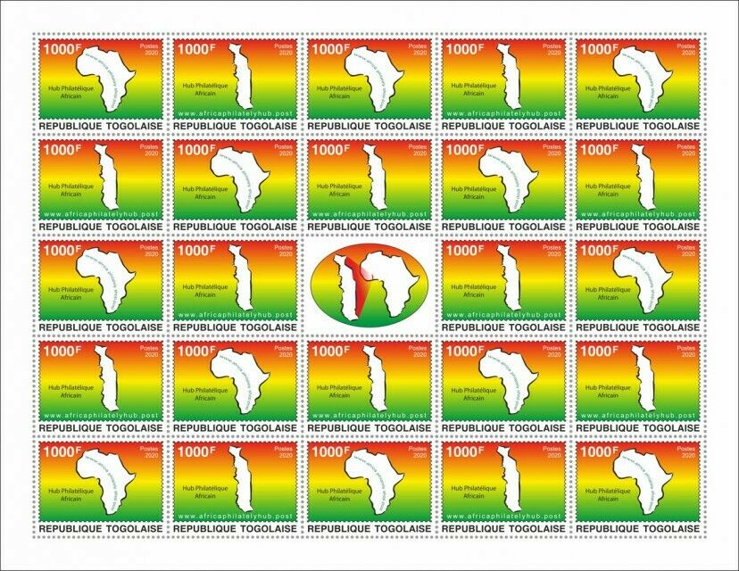 Togo Stamps 2020 MNH African Philately Hub Africa Maps 24v M S I   D2d8c7907a891ea4b9aaed2b5a5e7f37 