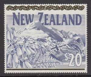 New Zealand 1084 $20 Mt Cook mnh