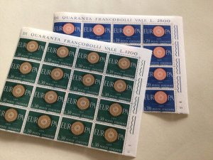 Italy Europa 1960 part sheets  mint never hinged stamps A11682