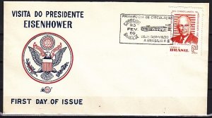 Brazil, Scott cat. C93. Pres. D. Eisenhower issue. First day cover. ^