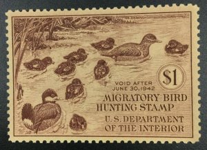 MOMEN: US STAMPS #RW8 DUCK MINT OG NH VF/XF LOT #72116*