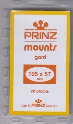 Prinz Stamp Mount 105/57 Pre-Cut Plate Block Black