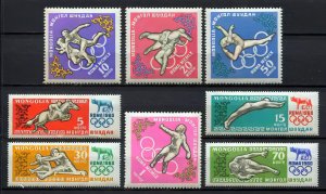 Mongolia 1960 Sc#203/210 ROMA OLYMPICS Set (8) MNH