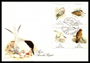 Azores 371-374 Birds U/A FDC