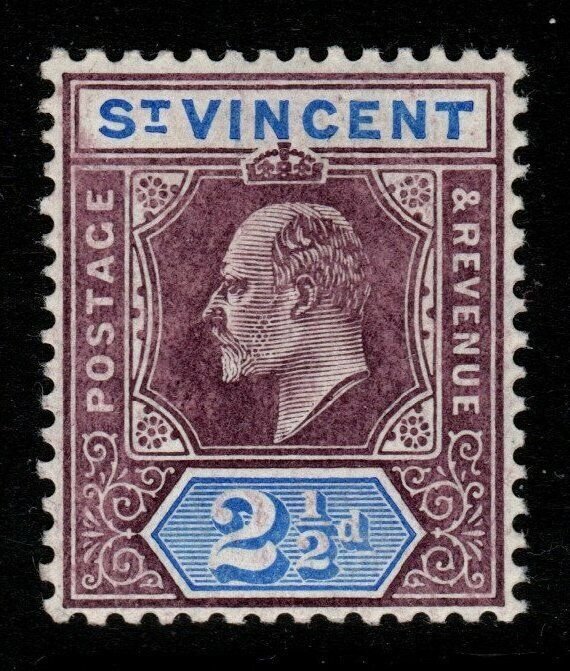 ST.VINCENT SG88 1906 2½d DULL PURPLE & BLUE MTD MINT 