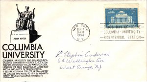 #1029 Columbia University – Anderson Cachet Addressed to Anderson SCand