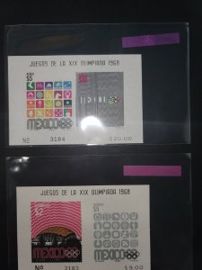 Mexico #998a, 1000a Souvenir Sheets Unused