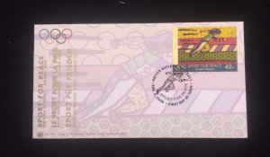 D) 2008, UNITED NATIONS, FIRST DAY COVER, ISSUE, XXIX OLYMPIC GAMES BEIJING,