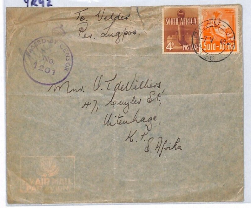 SOUTH AFRICA Forces WW2 Cover *MILITARY POLICE* TOBRUK? 1942 *APO-U-MPK-36* YR92