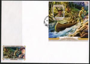GUINEA BISSAU 2016 75th MEMORIAL  ANN  OF BADEN-POWELL SCOUTS   S/S FDC