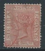 Sierra Leone #31 Used 1sh Queen Victoria Wmk. 2