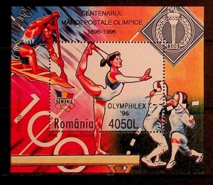 ROMANIA Sc 4098 NH SOUVENIR SHEET OF 1996 - OLYMPICS