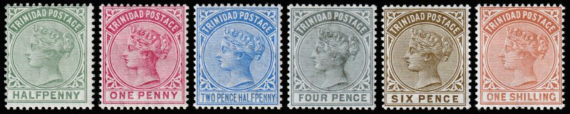 Trinidad Scott 68-73 (1883-84) Mint H F-VF Complete Set, Cat. Value $96.00 M