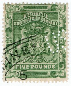 (I.B) Rhodesia/BSAC Revenue : Duty Stamp £5