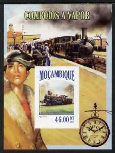 Mozambique 2013 Steam Trains #06 imperf s/sheet unmounted...