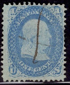 F GRILL US Stamp  #92a Thin Paper Variety USED SCV $750