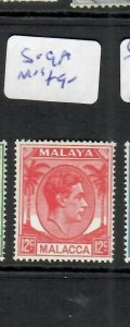 MALAYA MALACCA (P2504B)  KGVI 12C  SG 9A   MOG 