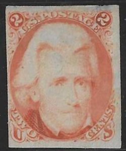 US 73TCf Essays and Proofs F-VF Mint Thin Spot at Top - Vermillion