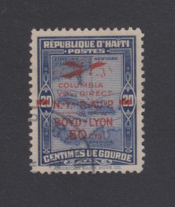 HAITI 1933 AIRPOST ISSUE Sc C4A Yvert PA4A KEY VALUE USED F,VF SCV$80.00 €85.00