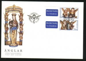 Sweden. FDC Cachet 1997 Christmas Stamps. Angels.