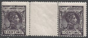 ELOBEY ANNOBON Y CORISCO 39 MNH GUTTER PAIR H1100