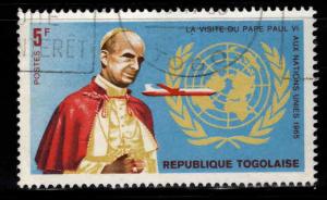 TOGO Scott 549 Used Pope stamp