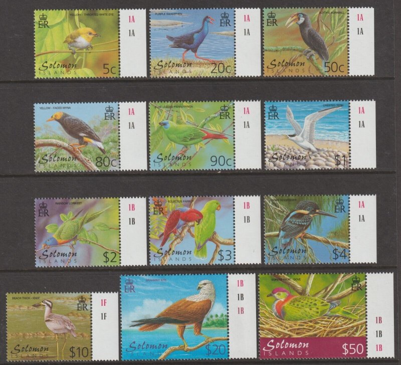 EDSROOM-18143 Solomon Islands 903-913a MNH 2001 Complete Birds CV$38.30