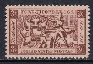 1071 Fort Ticonderoga MNH