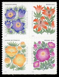 USA 5679a,5676-5679 Mint (NH) Mountain Flora Block of 4 Forever Stamps