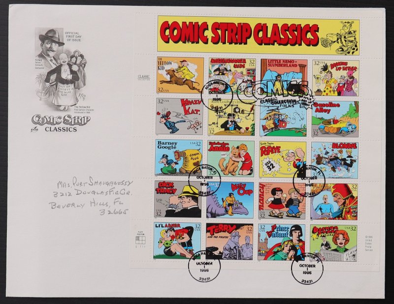 U.S. Used Stamp Scott #3000 32c Classic Comics ArtCraft First Day Cover. Choice!